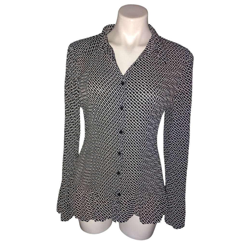 Apt. 9 Monochrome Patterned Blouse
